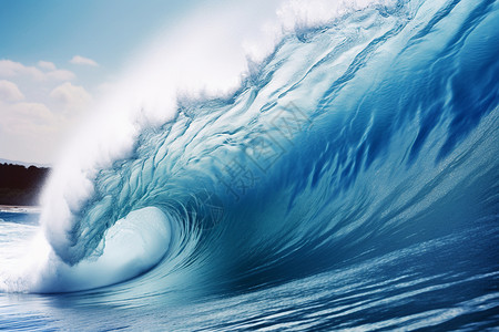 大海汹涌的海浪背景图片
