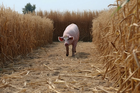 农村农场里的猪图片