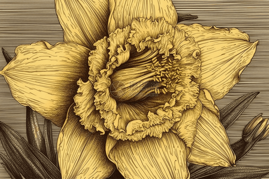 黄色的花朵插图图片