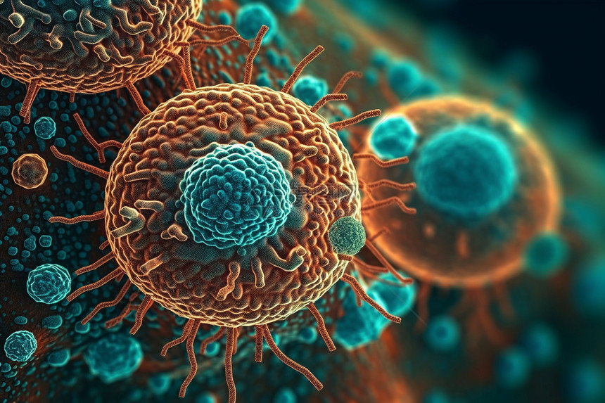 病毒细胞的医学图像图片