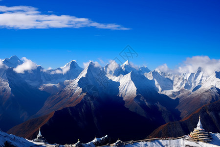 高海拔山峰迪庆山峰高清图片