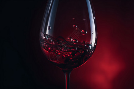 酒杯中新鲜的红酒背景图片