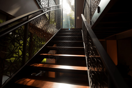 现代楼梯背景图片