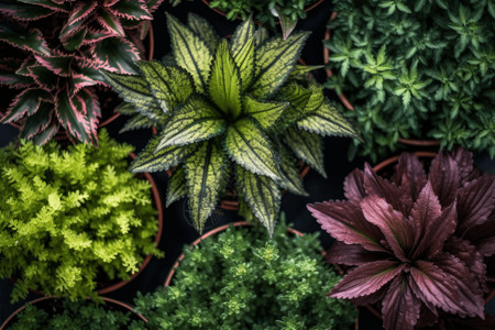 多种色彩植物背景图片