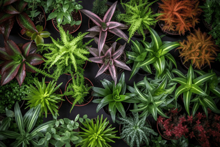 多元化绿植物背景图片