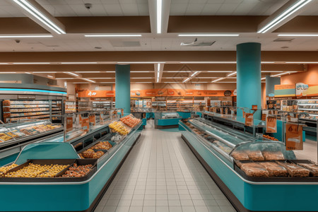 明亮的超市零食百货高清图片