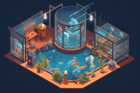 水下餐厅餐厅的海鲜展示设计图片