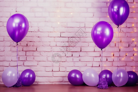 白色主题布置生日派对气球背景
