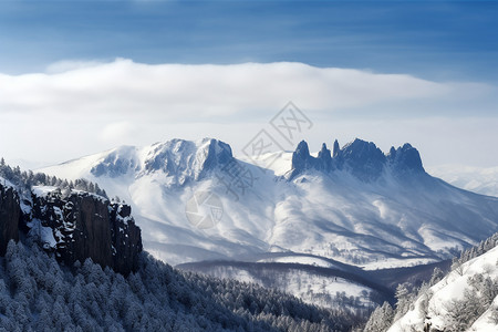 原始大雪山壮丽的大雪山高清图片