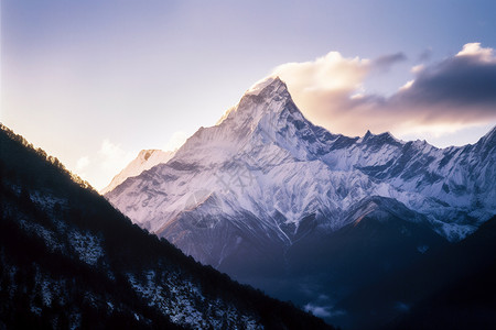 大自然壮观的雪山背景图片