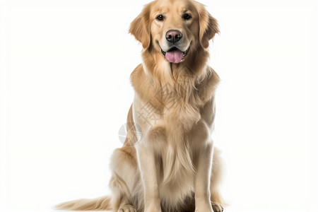 坐着的金毛猎犬背景图片
