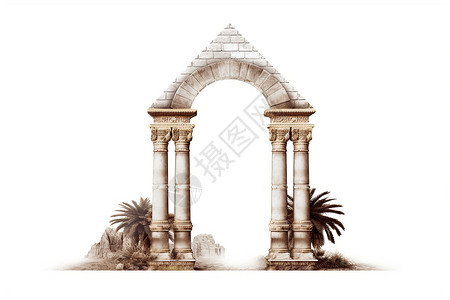 大理石拱门美丽的拱门插画
