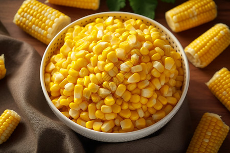 碗里的玉米粒背景图片