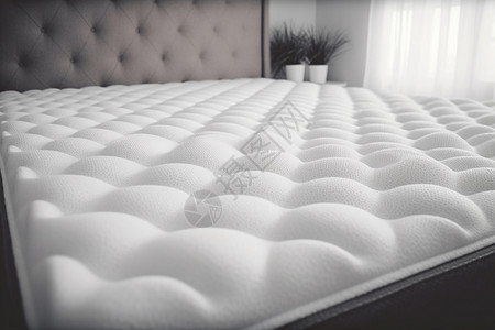 卧室床垫详情页卧室里的大床背景