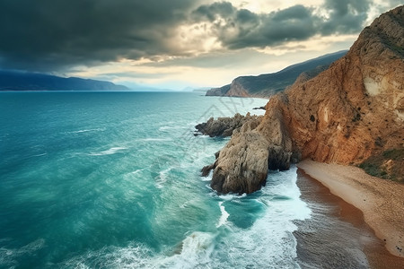 壮丽的海边风景图片