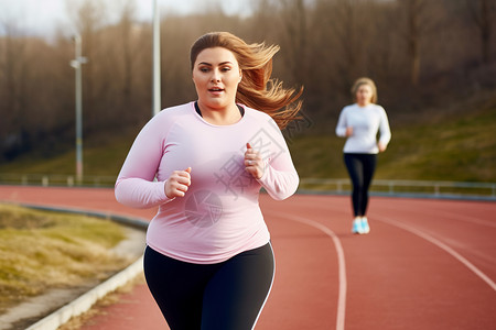 跑步减肥的女人图片