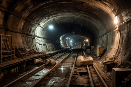 地下隧道施工高清图片