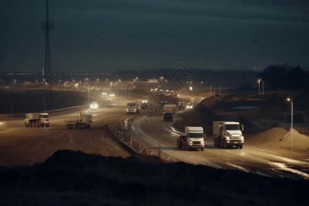 交通施工高速公路施工现场设计图片