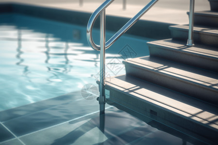 瓷砖水刀素材创意泳池梯子设计图片