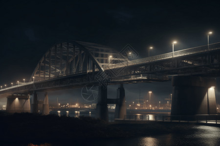 夜景桥梁的大气桥梁设计图片