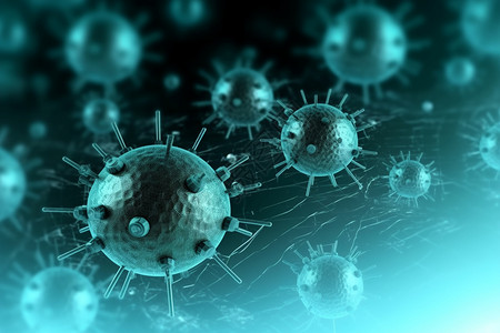 3d抽象病毒细胞背景图片