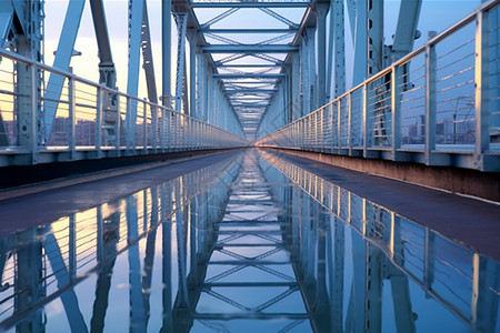 钢铁材质的大桥背景图片