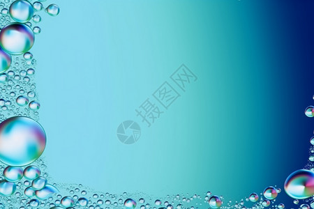 蓝色抽象气泡背景背景图片
