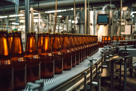 啤酒生产啤酒厂生产线背景