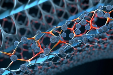 纳米分子分子纳米结构插画