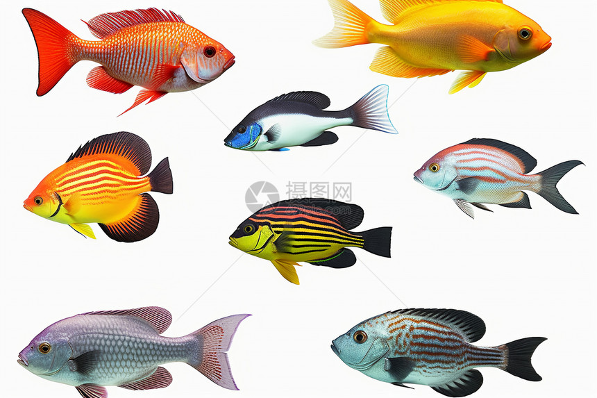 色彩鲜艳的热带鱼图片