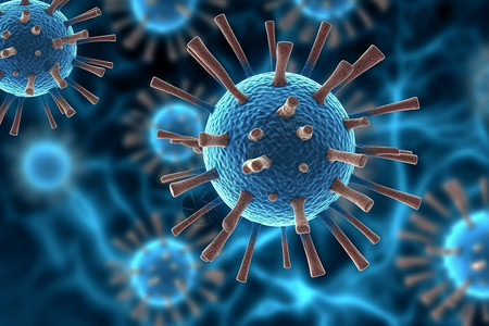 微生物病毒细胞背景图片