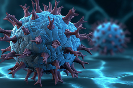 立体的病毒背景图片