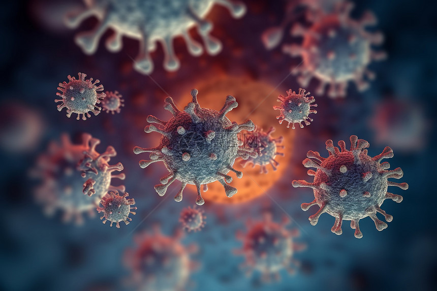 三维医学病毒细胞图片
