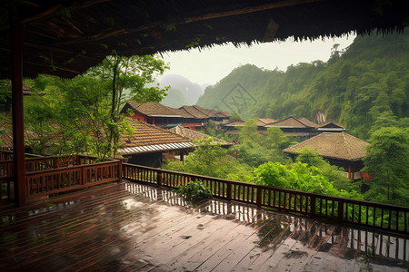 热带建筑风景图片