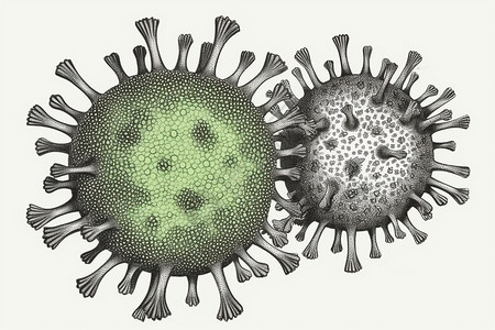 细胞生物学生物学的病毒细胞插图插画