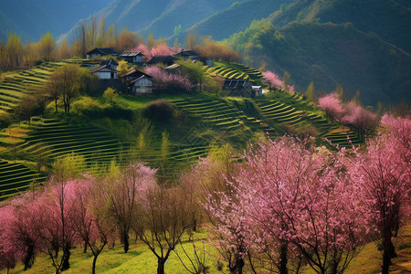 乡村旅游大理云南大理的风景背景