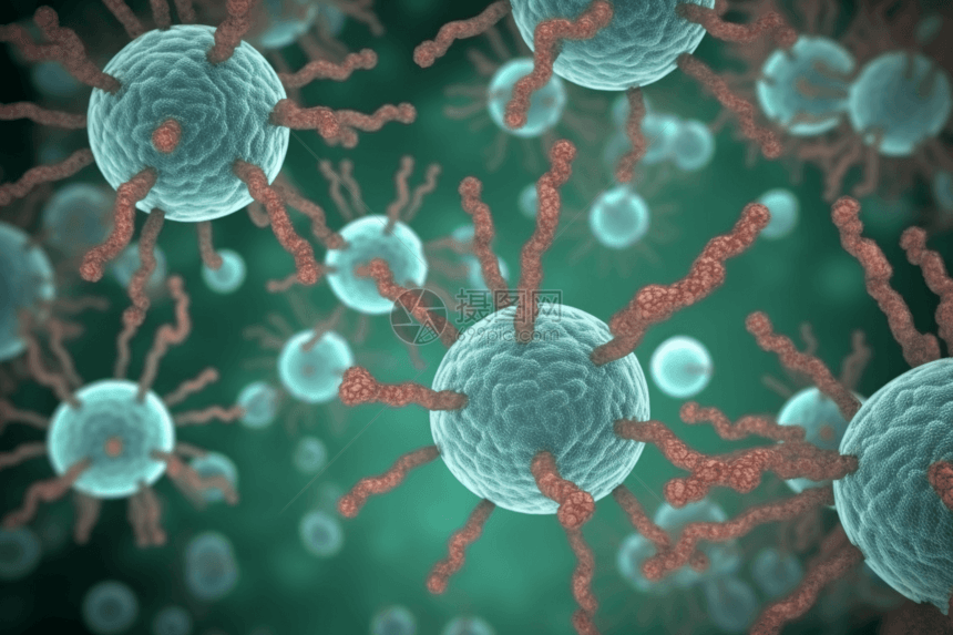 细胞病毒的医学图像图片
