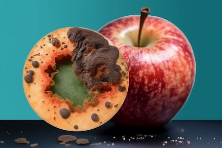 发霉的发霉腐烂的苹果设计图片