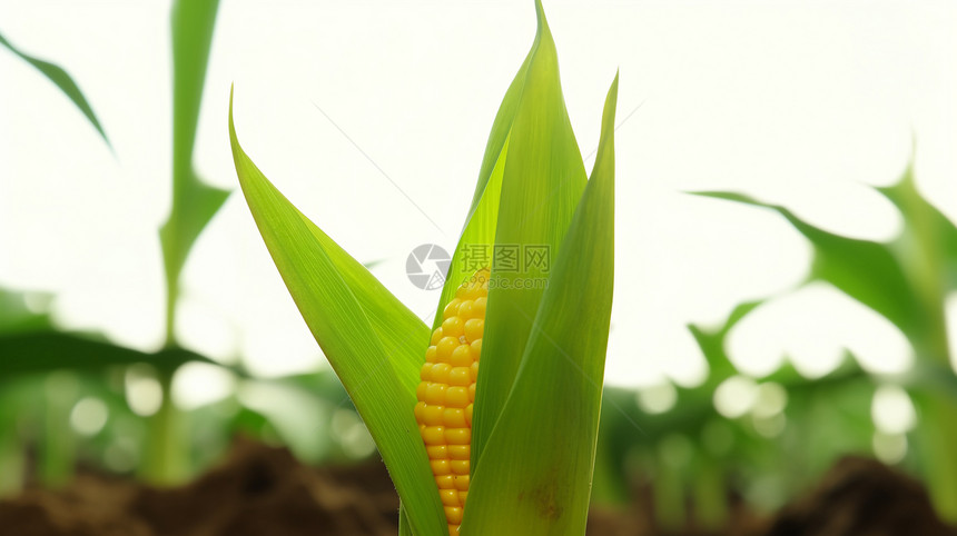 没成熟的玉米图片