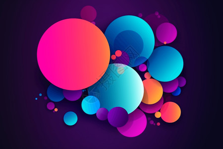 彩色圆圈气泡背景图片