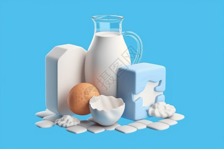 牛奶玻璃瓶有营养的牛奶设计图片