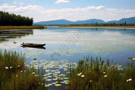 湖边美丽的风景高清图片