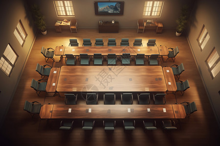 整洁的现代化会议室背景图片