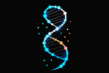 基因螺旋dna标志图标插画