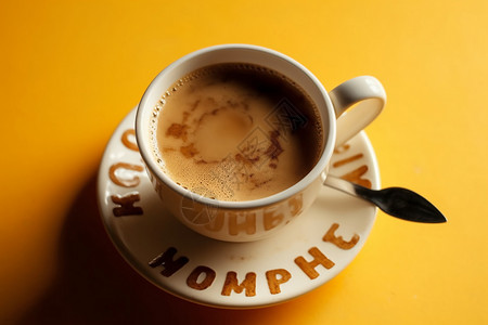 早安的热咖啡背景图片