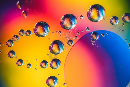 彩虹抽象气泡背景背景图片