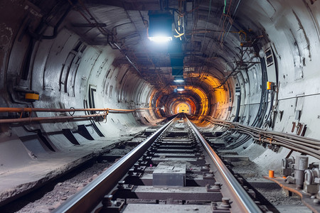 铁路的施工隧道工程高清图片