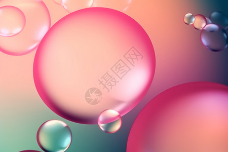 彩色抽象气泡模糊背景图片
