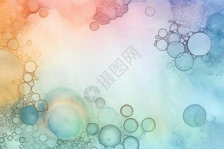 气泡状的水彩背景背景图片
