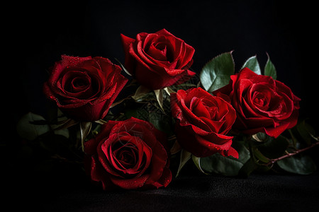 红玫瑰的特写背景图片